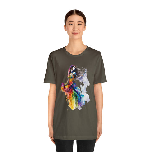 Rainbow Belly Dancer's Pose - Short Sleeve Tee